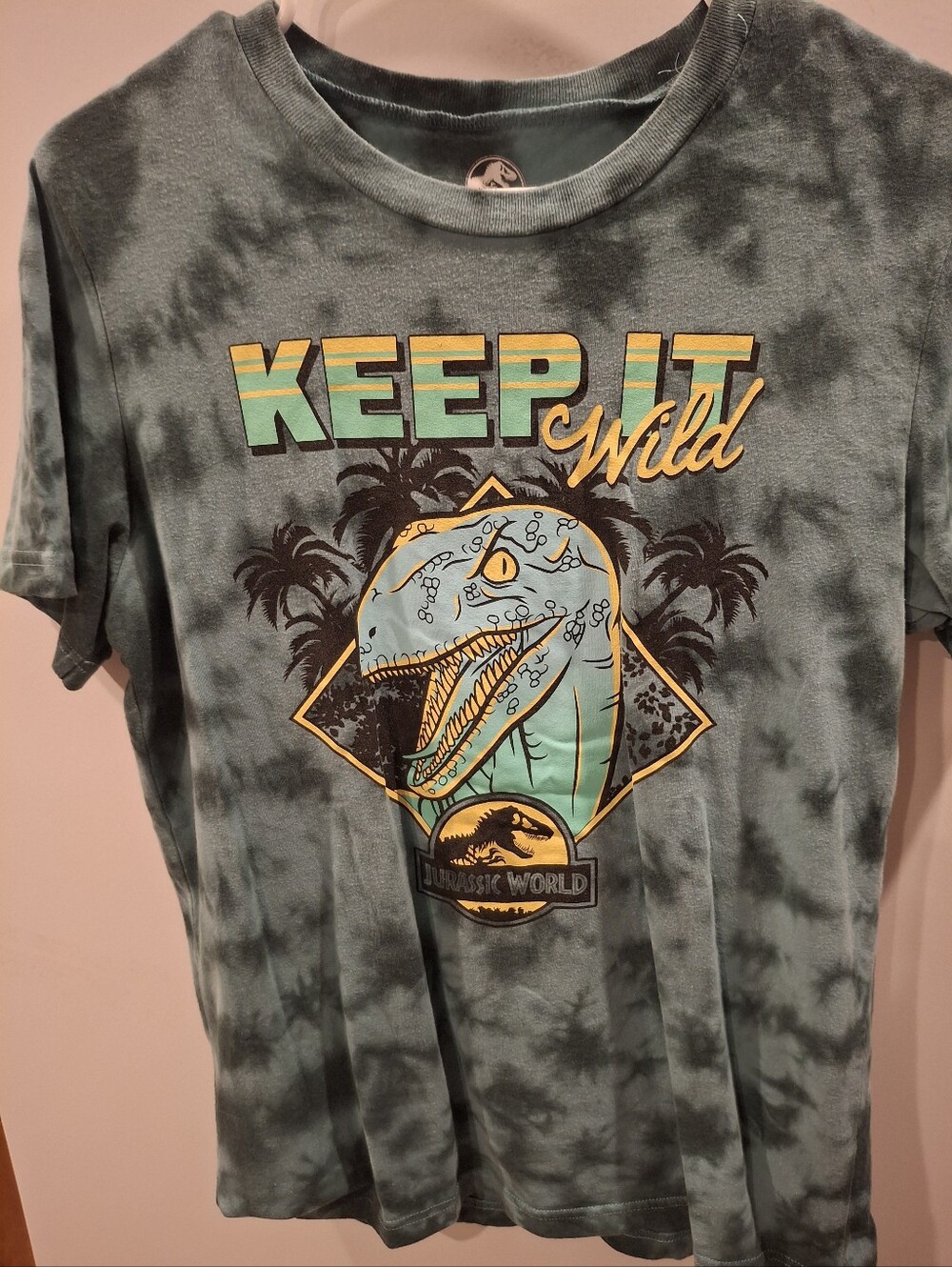 Jurassic World Kids Green Tie-Dye 'Keep It Wild' Short-Sleeve Tee